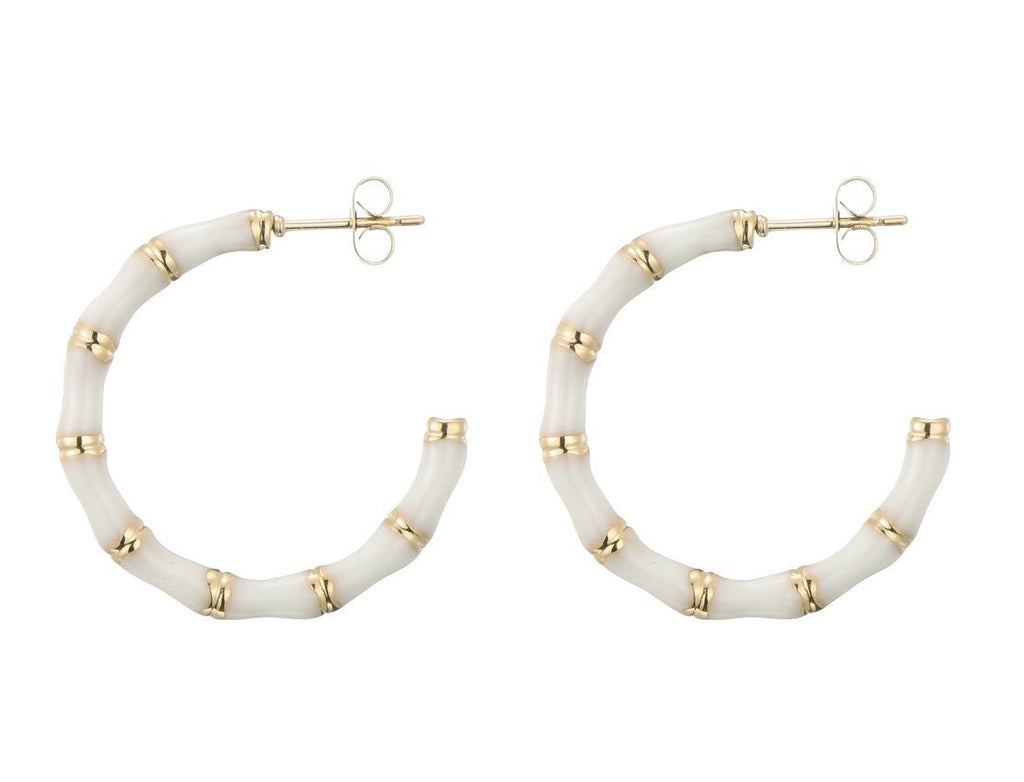 Earrings Bamboo White